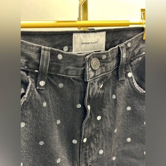 Current Elliot polka dot denim jeans size 27 THE VINTAGE CROP SLIM - Picture 11 of 13